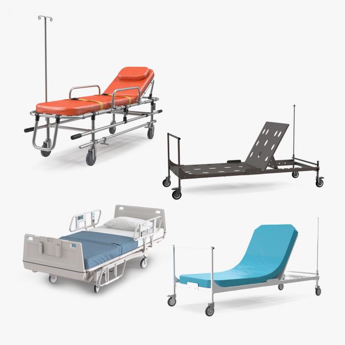 3D Hospital Beds Collection 2