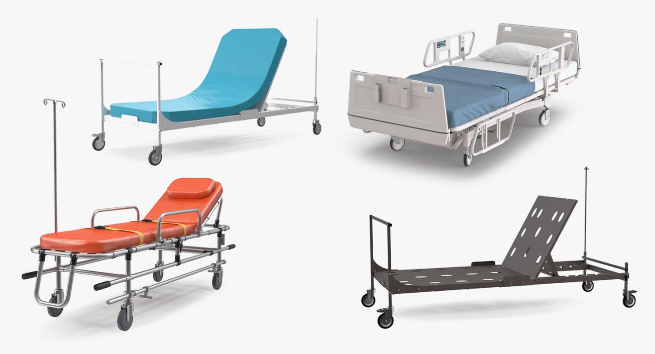 3D Hospital Beds Collection 2