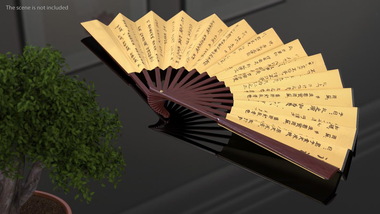 3D Traditional Chinese Fan model