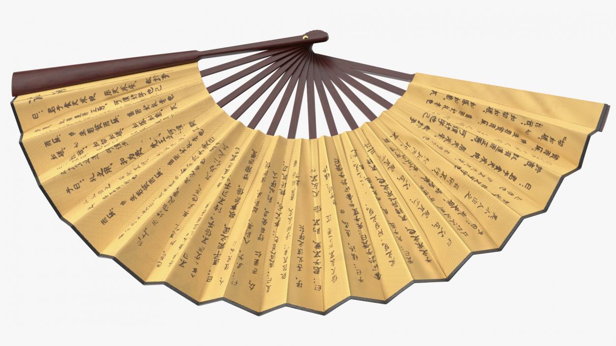 3D Traditional Chinese Fan model