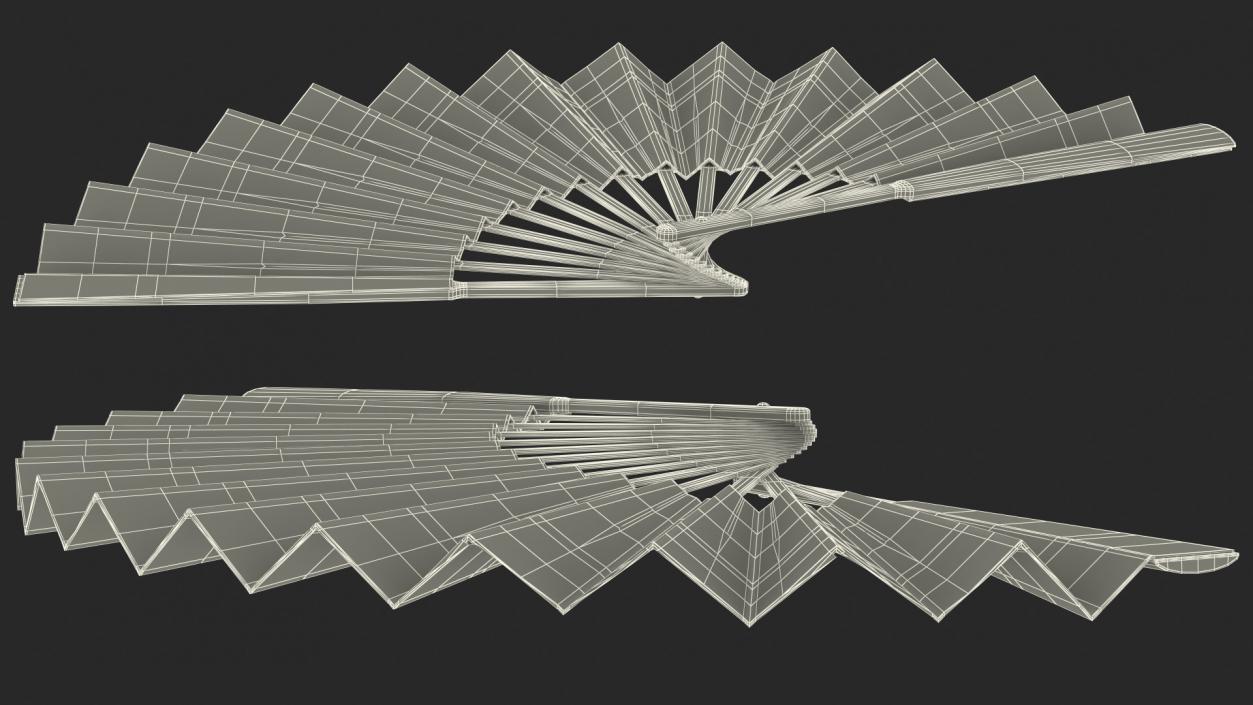 3D Traditional Chinese Fan model