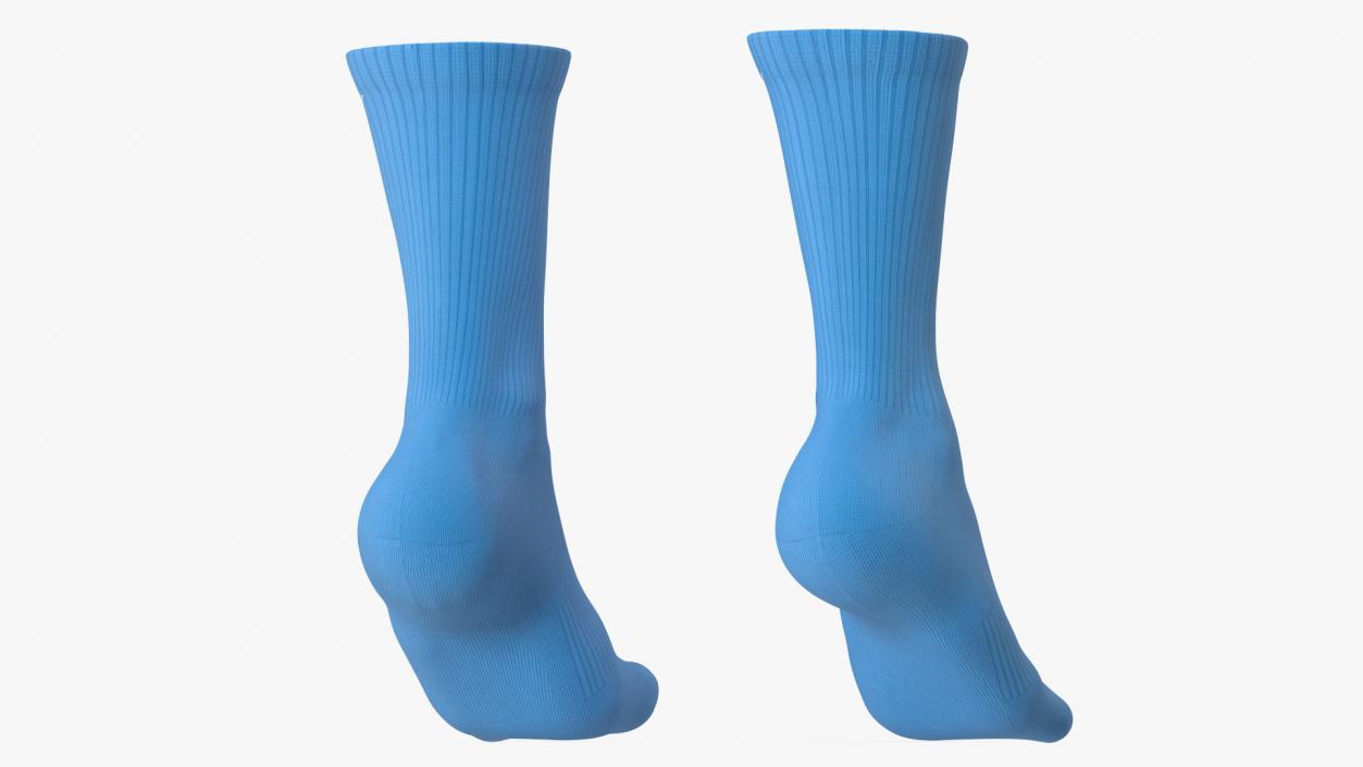 3D Long Socks Nike Blue on The Foot Standing Toes