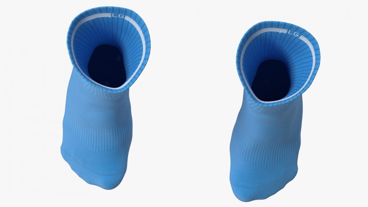 3D Long Socks Nike Blue on The Foot Standing Toes