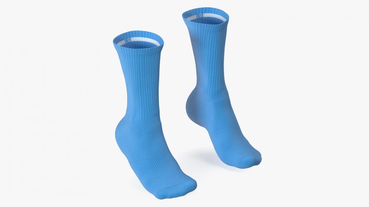 3D Long Socks Nike Blue on The Foot Standing Toes