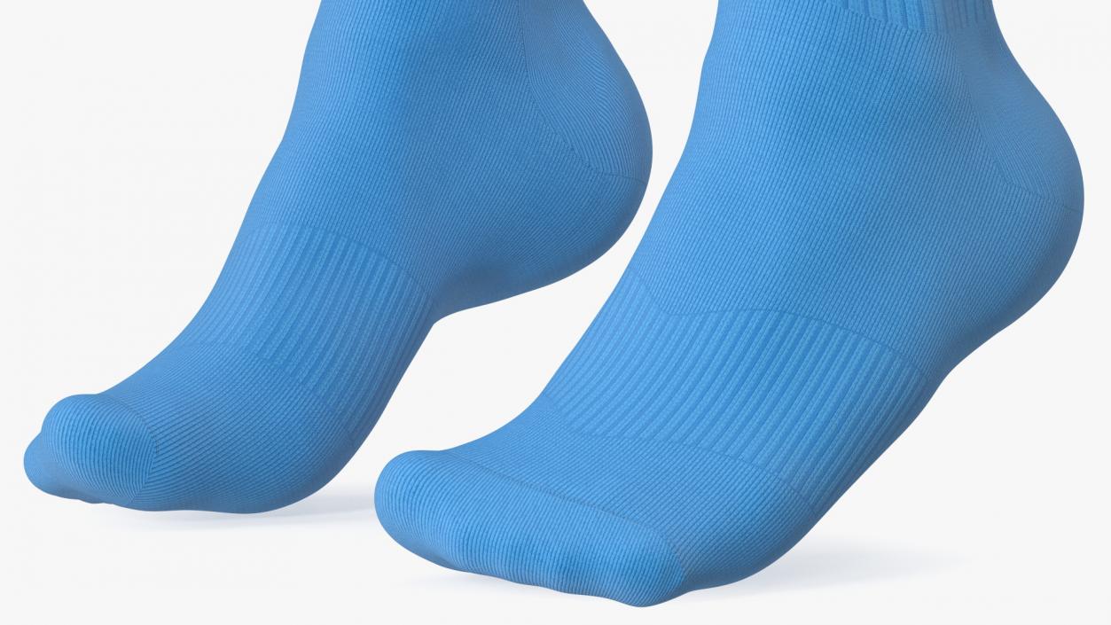 3D Long Socks Nike Blue on The Foot Standing Toes