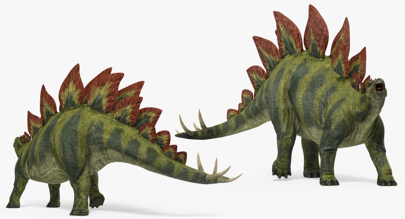 Stegosaurus Walking Pose 3D model