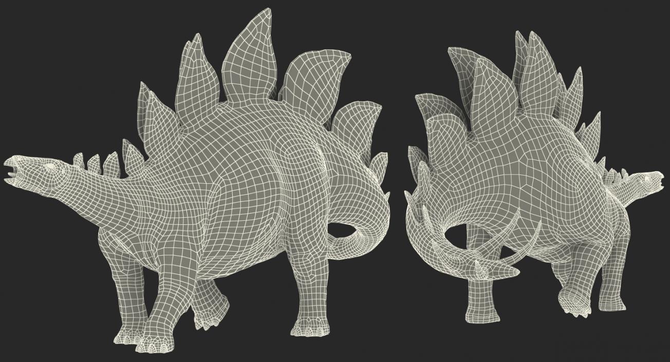 Stegosaurus Walking Pose 3D model