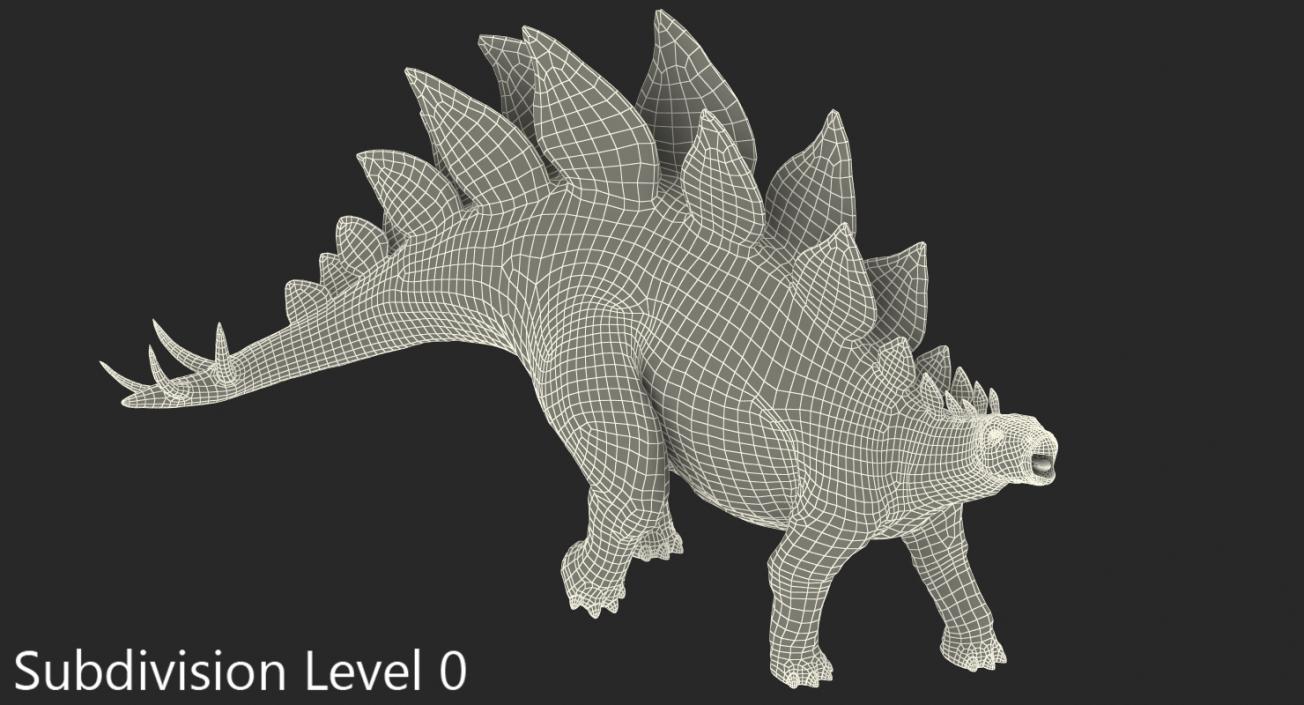 Stegosaurus Walking Pose 3D model