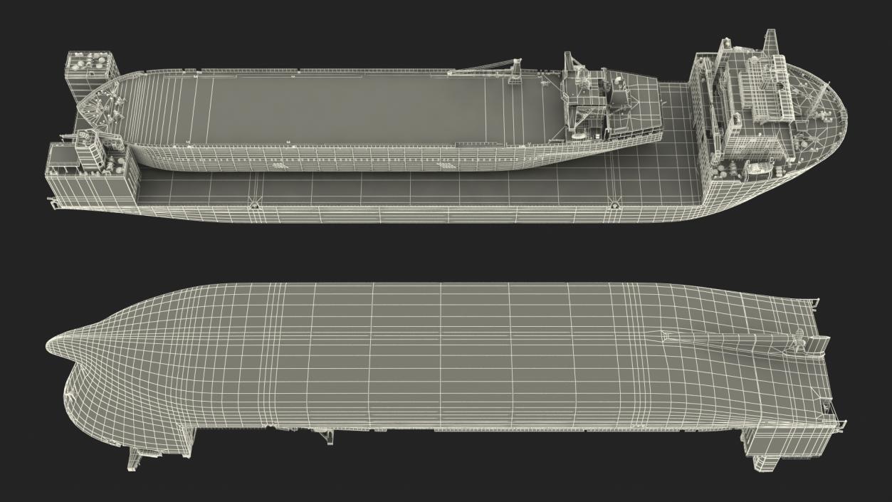 3D model Blue Marlin Ferrying Cargo Tanker Rigged