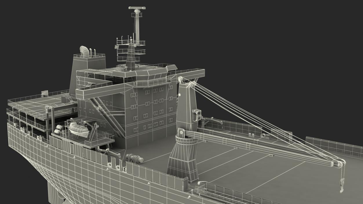 3D model Blue Marlin Ferrying Cargo Tanker Rigged