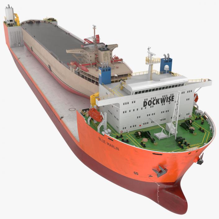 3D model Blue Marlin Ferrying Cargo Tanker Rigged