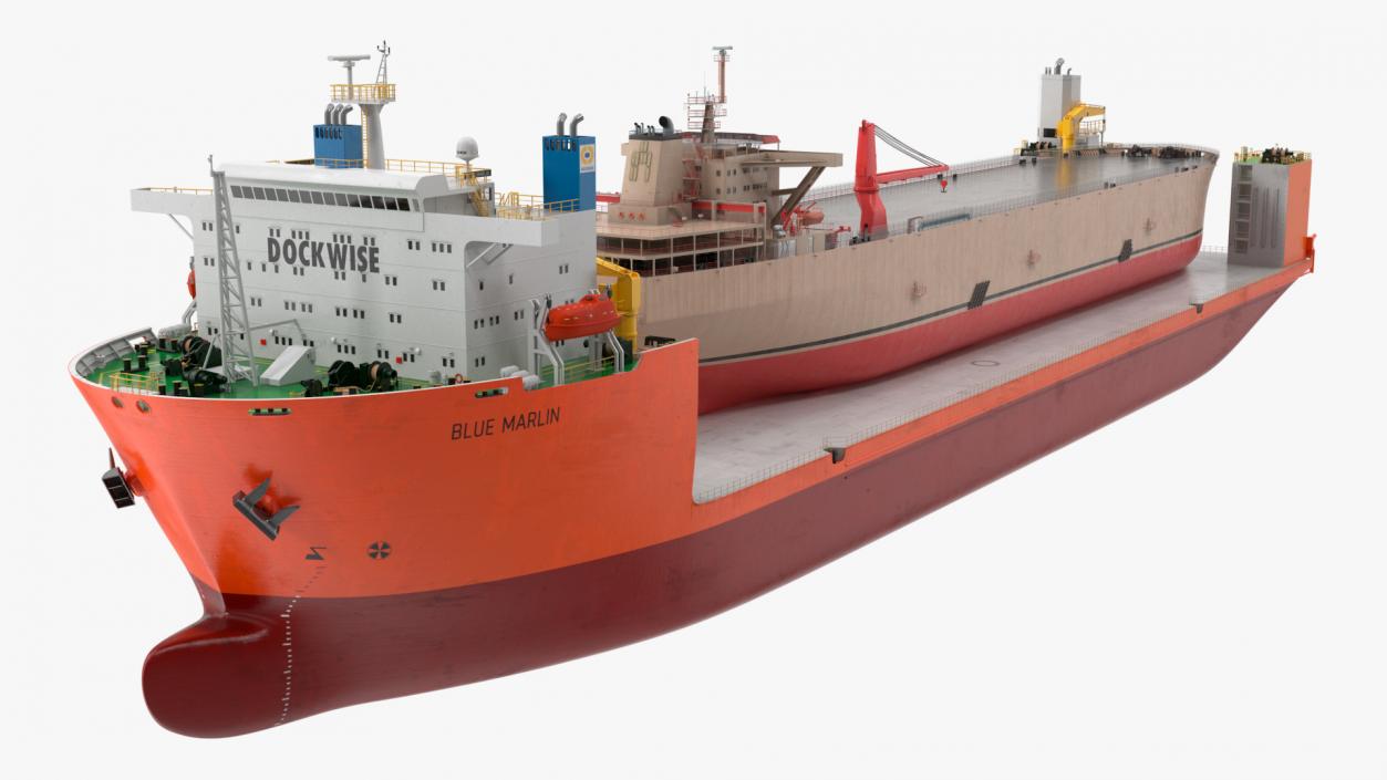 3D model Blue Marlin Ferrying Cargo Tanker Rigged