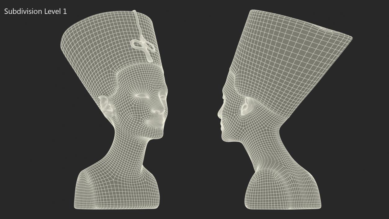 3D Bust of Queen Nefertiti model