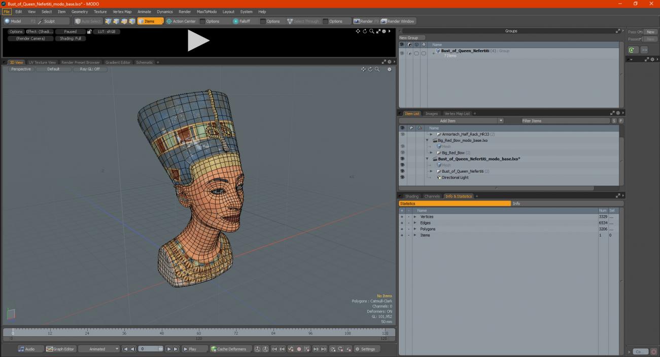 3D Bust of Queen Nefertiti model