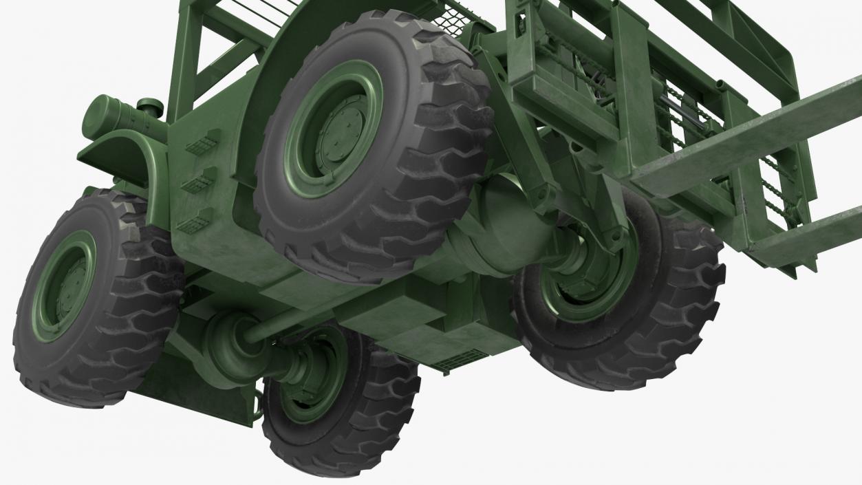 Pettibone Rough Terrain Military Forklift Green 3D