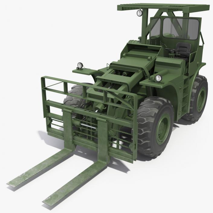 Pettibone Rough Terrain Military Forklift Green 3D