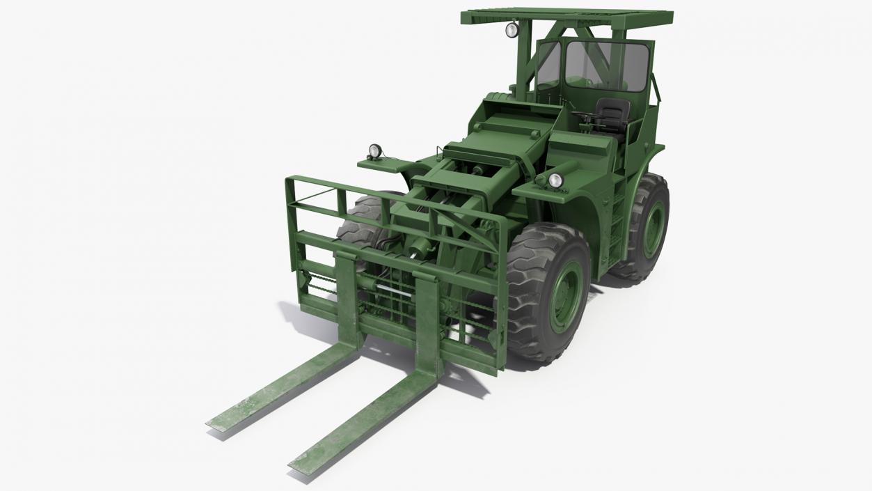 Pettibone Rough Terrain Military Forklift Green 3D