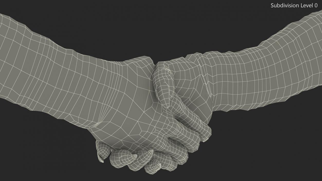 3D Handshake Green Goblin Hands model