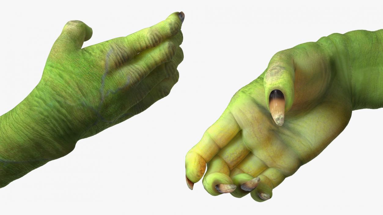 3D Handshake Green Goblin Hands model