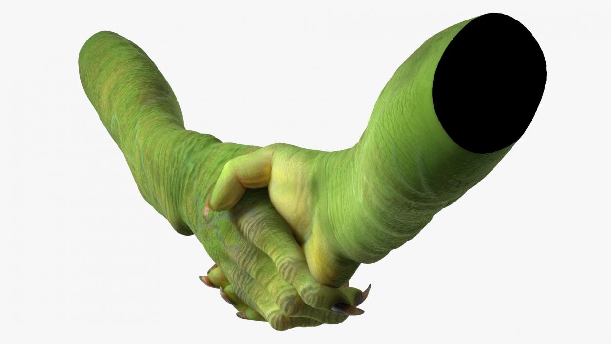 3D Handshake Green Goblin Hands model