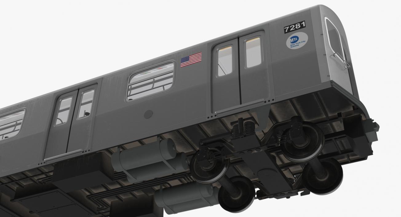 Subway Passanger Wagon R160 Rigged 3D model