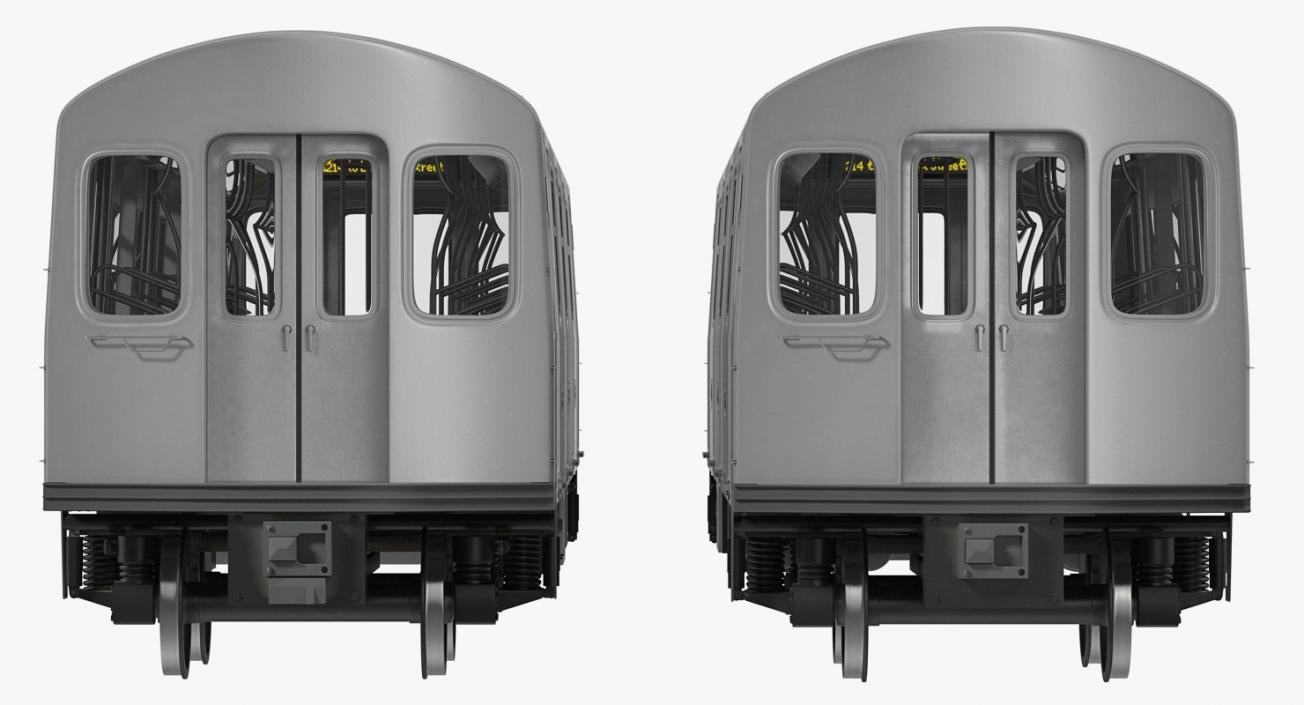 Subway Passanger Wagon R160 Rigged 3D model