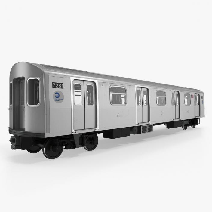 Subway Passanger Wagon R160 Rigged 3D model