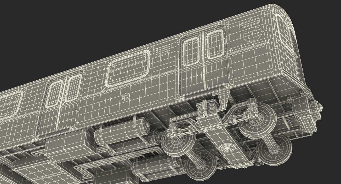 Subway Passanger Wagon R160 Rigged 3D model