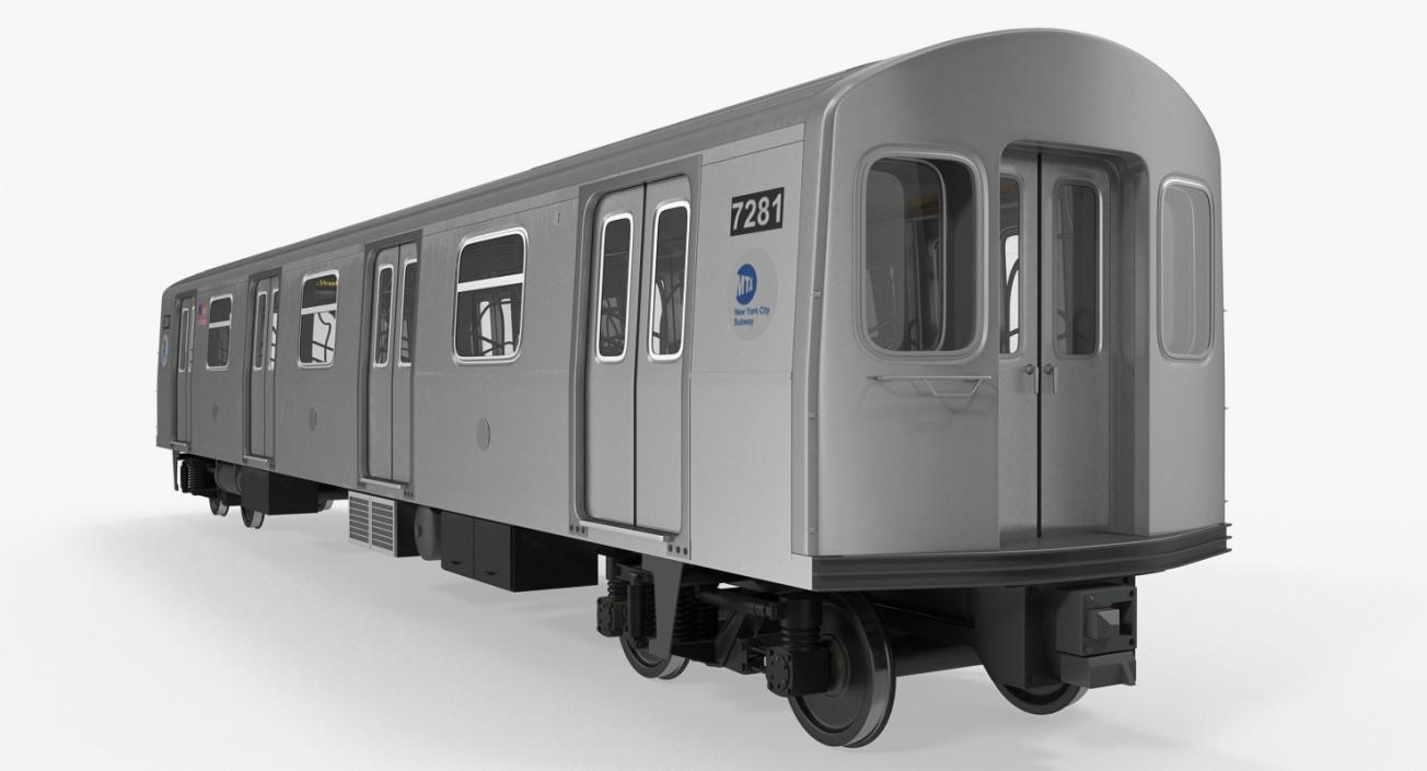 Subway Passanger Wagon R160 Rigged 3D model