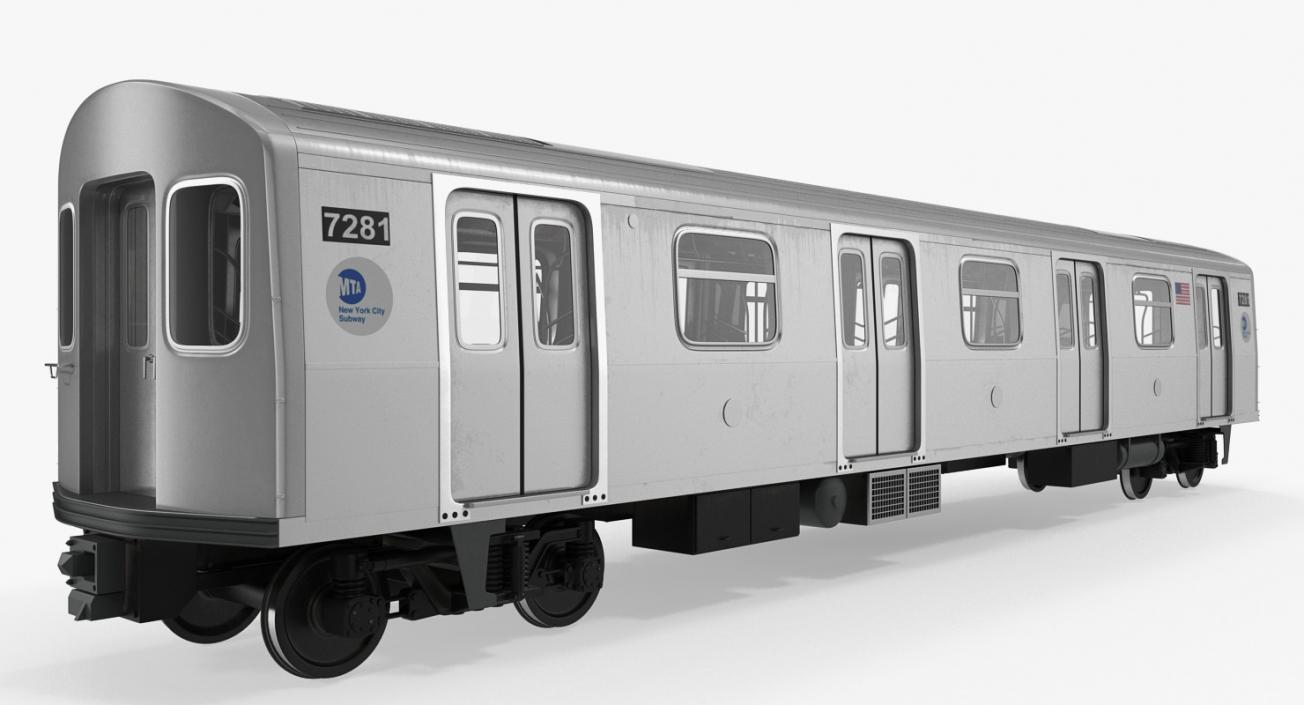 Subway Passanger Wagon R160 Rigged 3D model