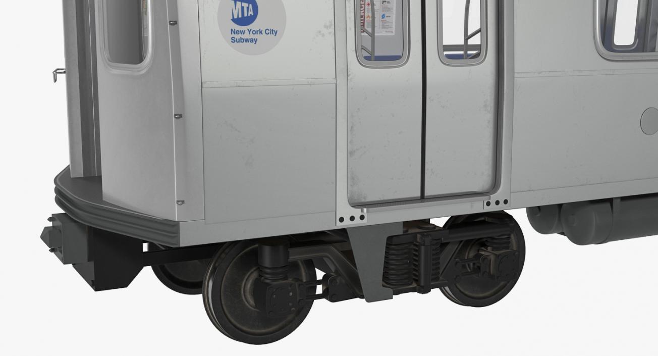 Subway Passanger Wagon R160 Rigged 3D model