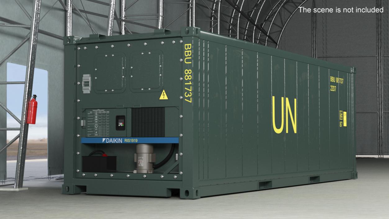 United Nations Refrigerated Container 3D