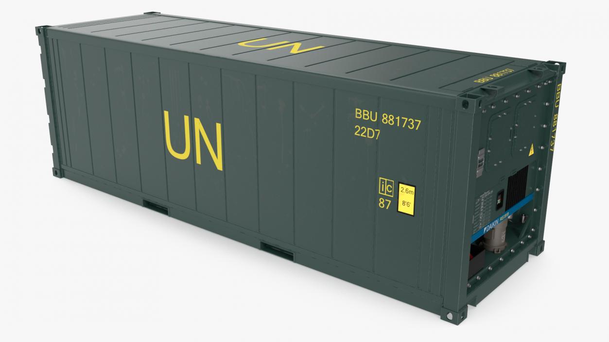 United Nations Refrigerated Container 3D