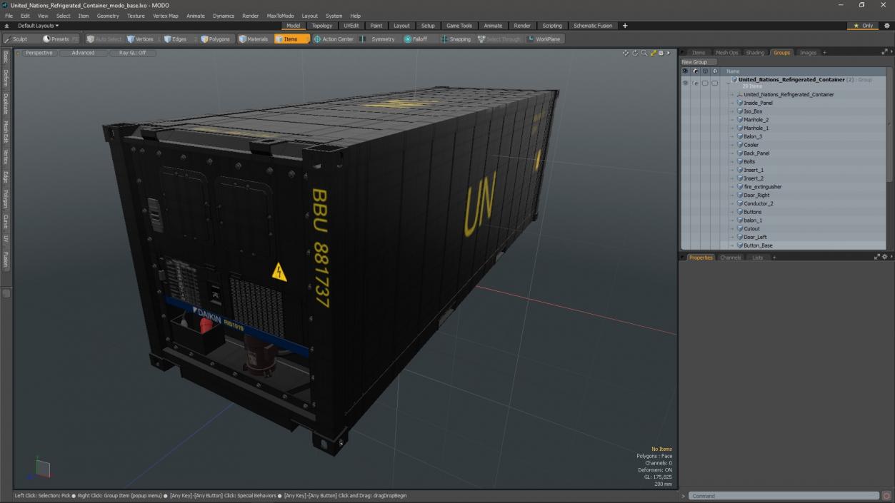 United Nations Refrigerated Container 3D