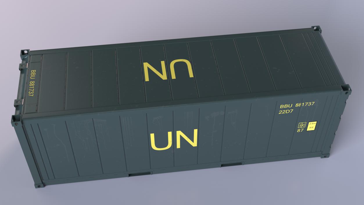 United Nations Refrigerated Container 3D