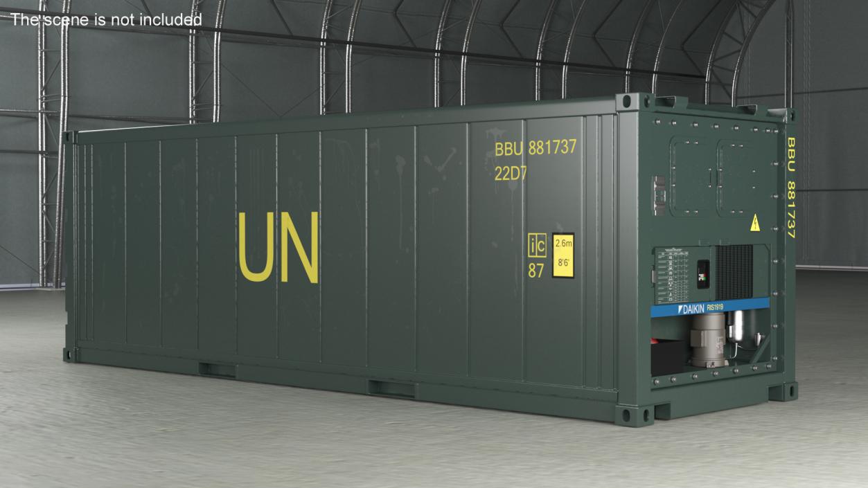 United Nations Refrigerated Container 3D