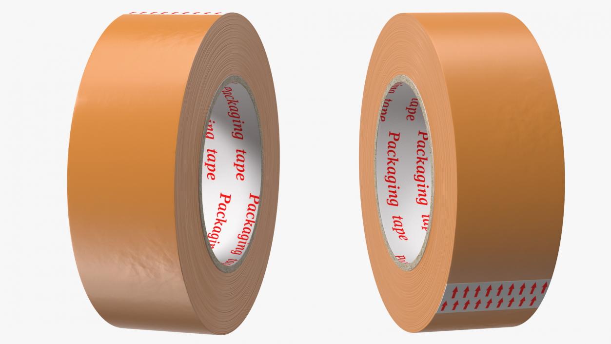 3D Scotch Tape Large Roll Brown model