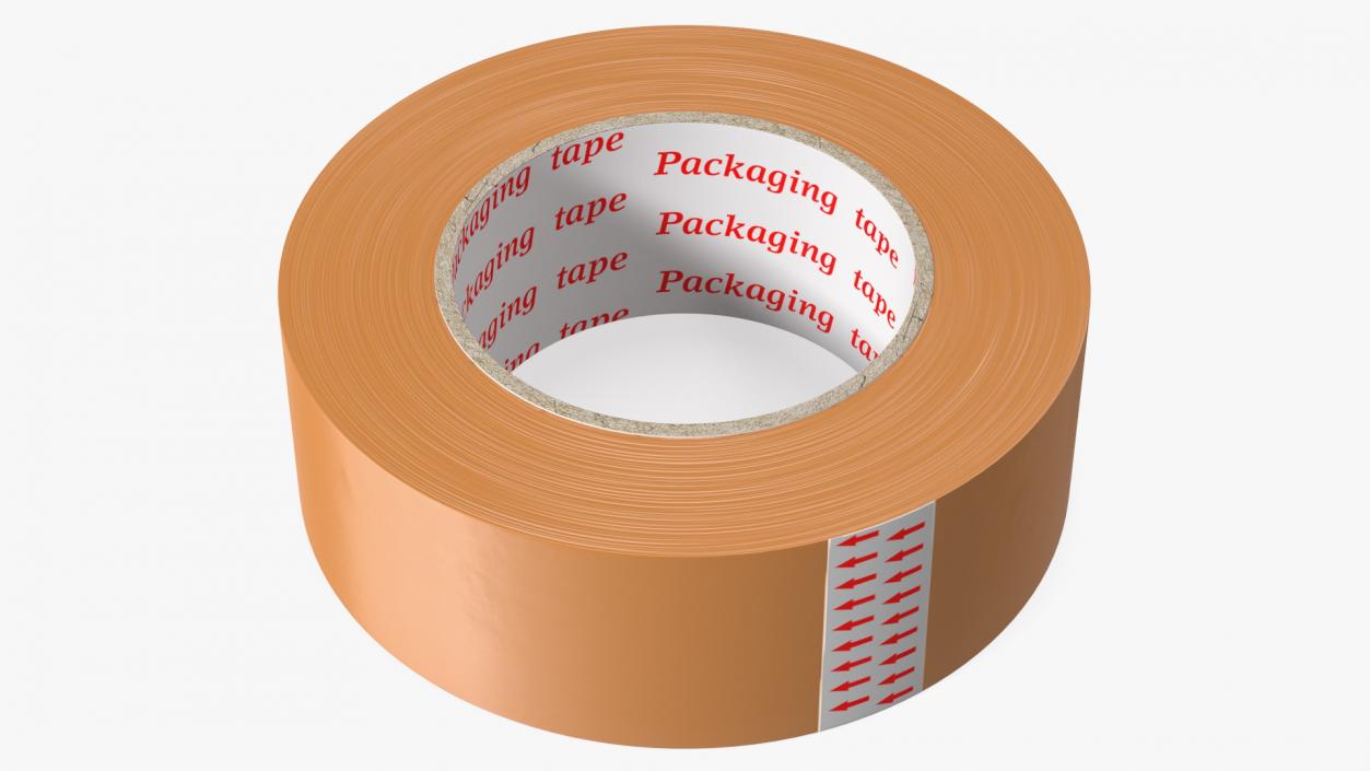 3D Scotch Tape Large Roll Brown model