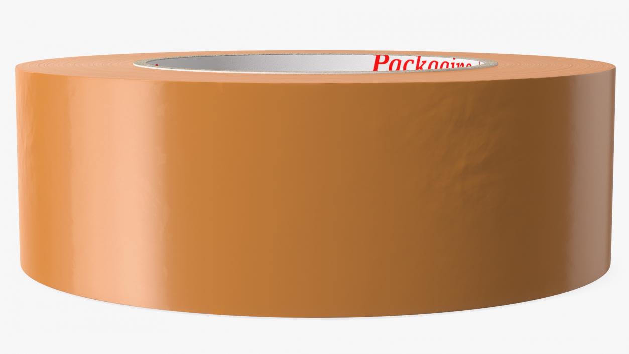 3D Scotch Tape Large Roll Brown model