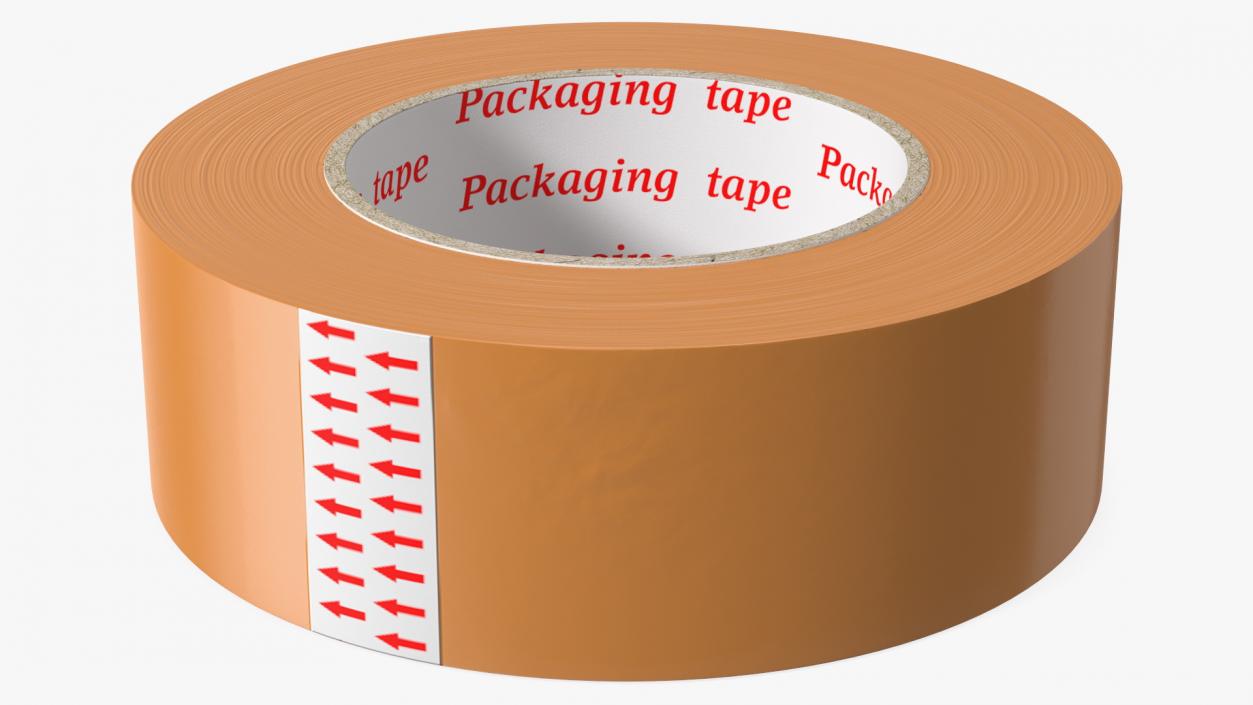 3D Scotch Tape Large Roll Brown model