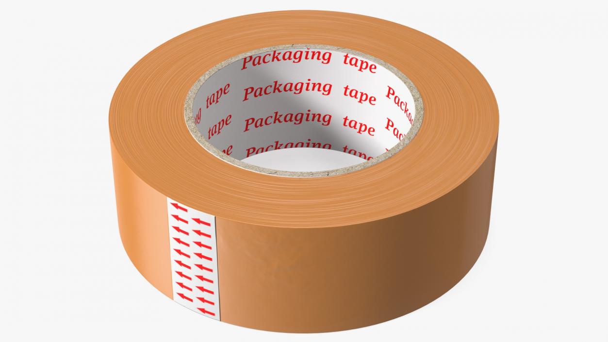 3D Scotch Tape Large Roll Brown model