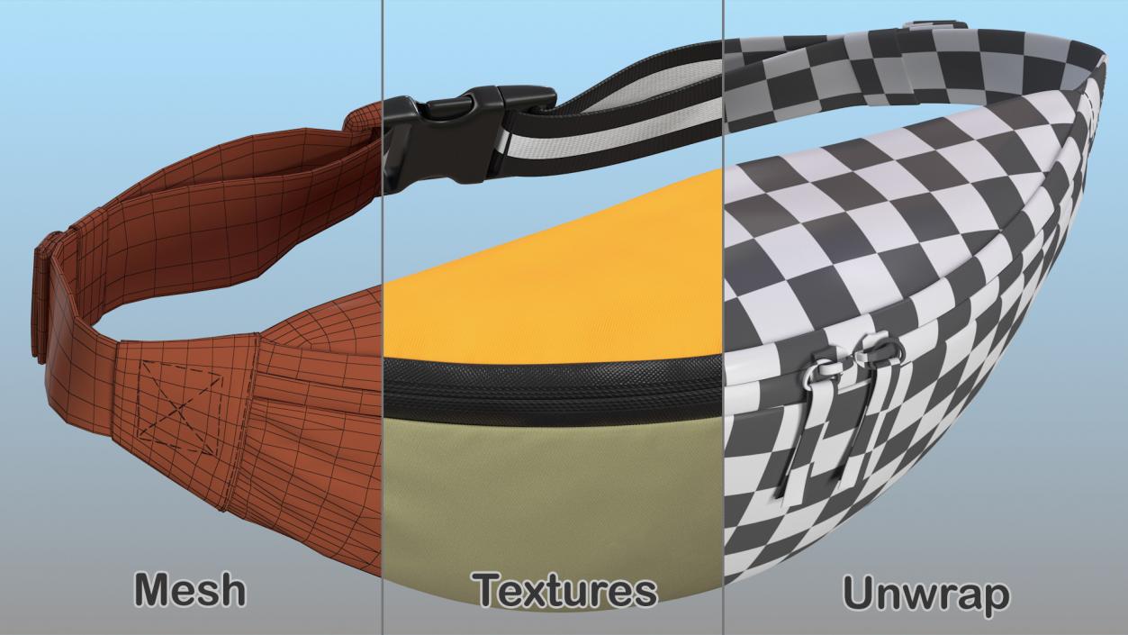 Polyester Waist Bag 3D model