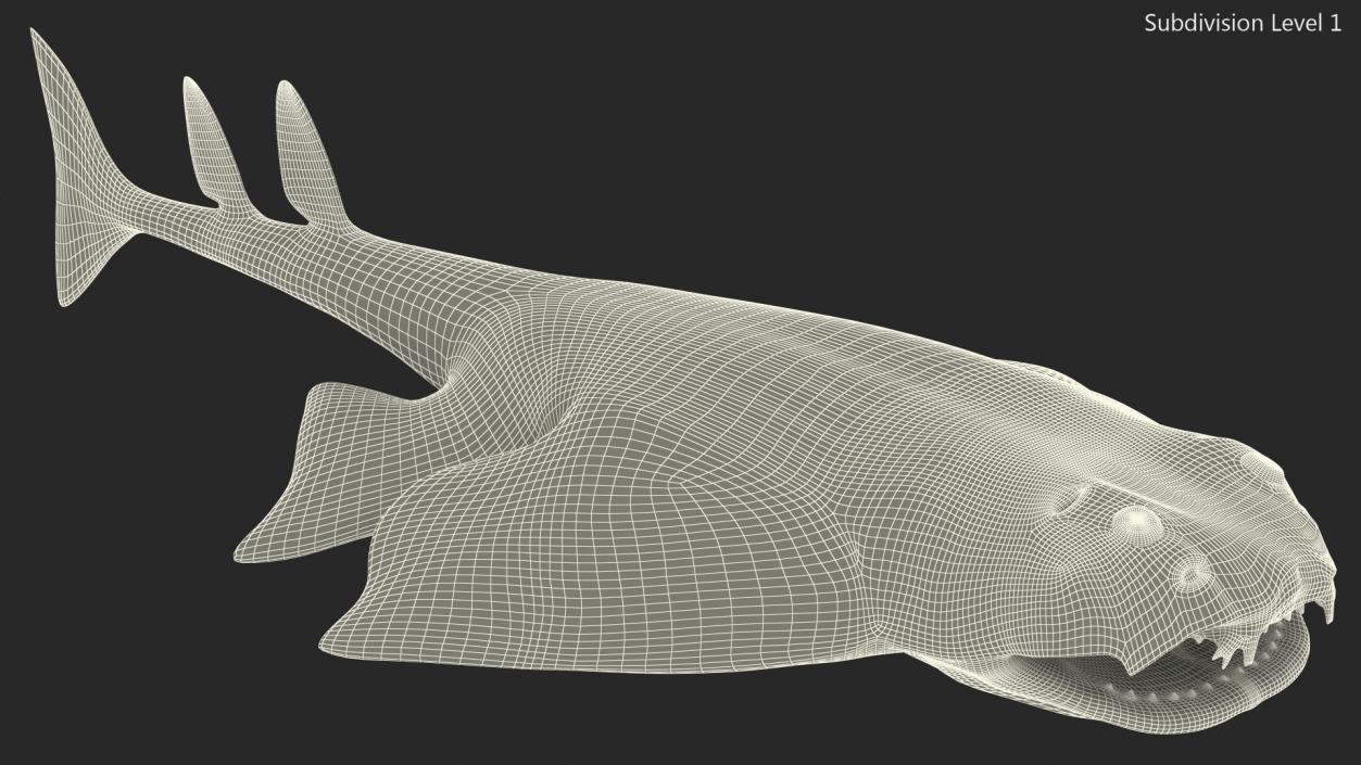 Angel Shark Rigged for Maya 3D