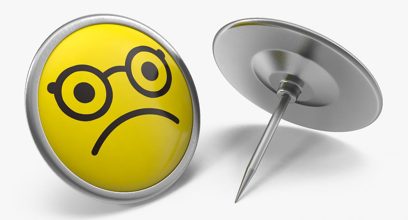 Discontent Face Pin 3D model