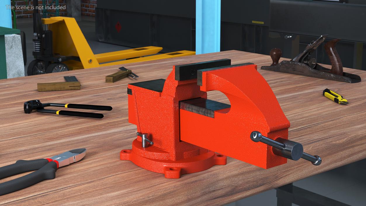 Bench Vise with Swivel Base 3D