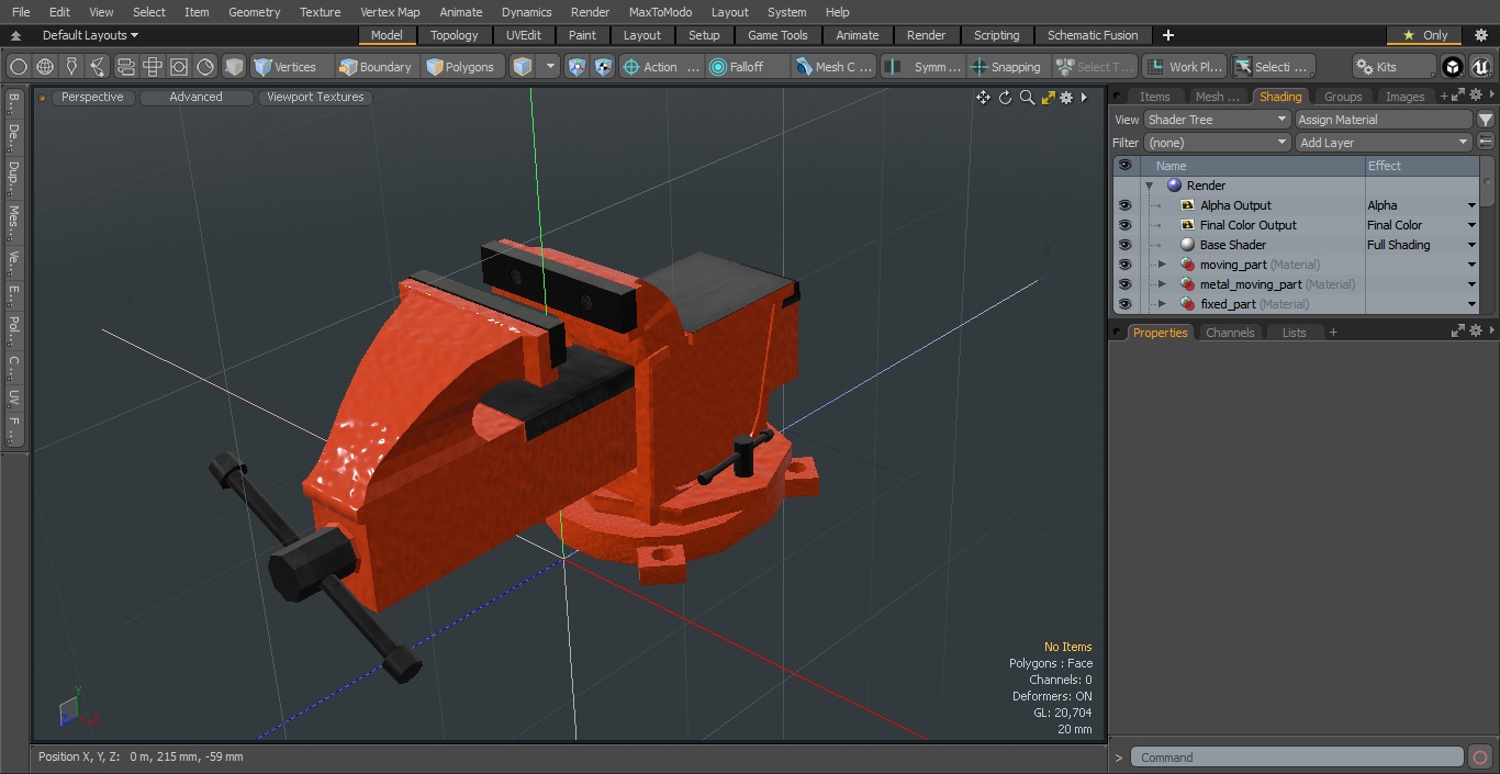 Bench Vise with Swivel Base 3D