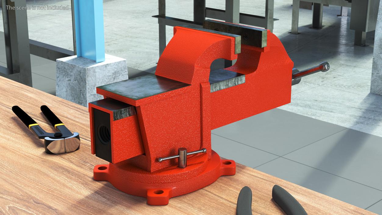 Bench Vise with Swivel Base 3D