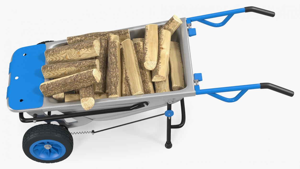 3D model Garden Cart with Firewood