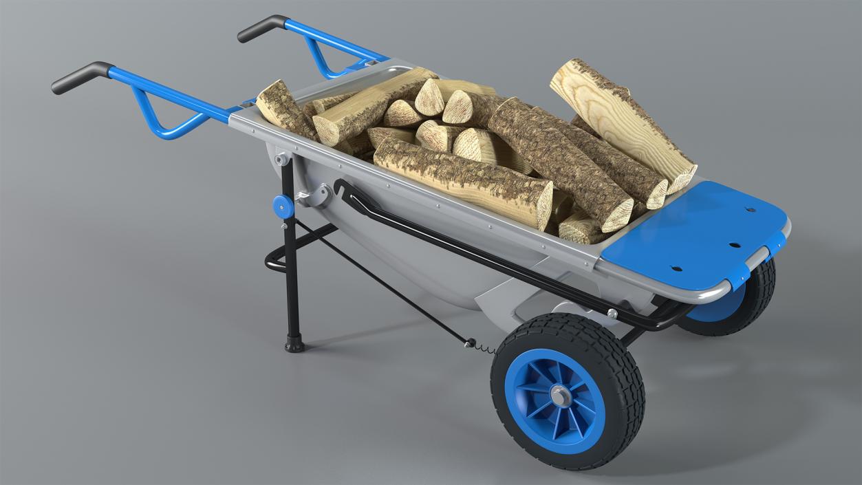 3D model Garden Cart with Firewood