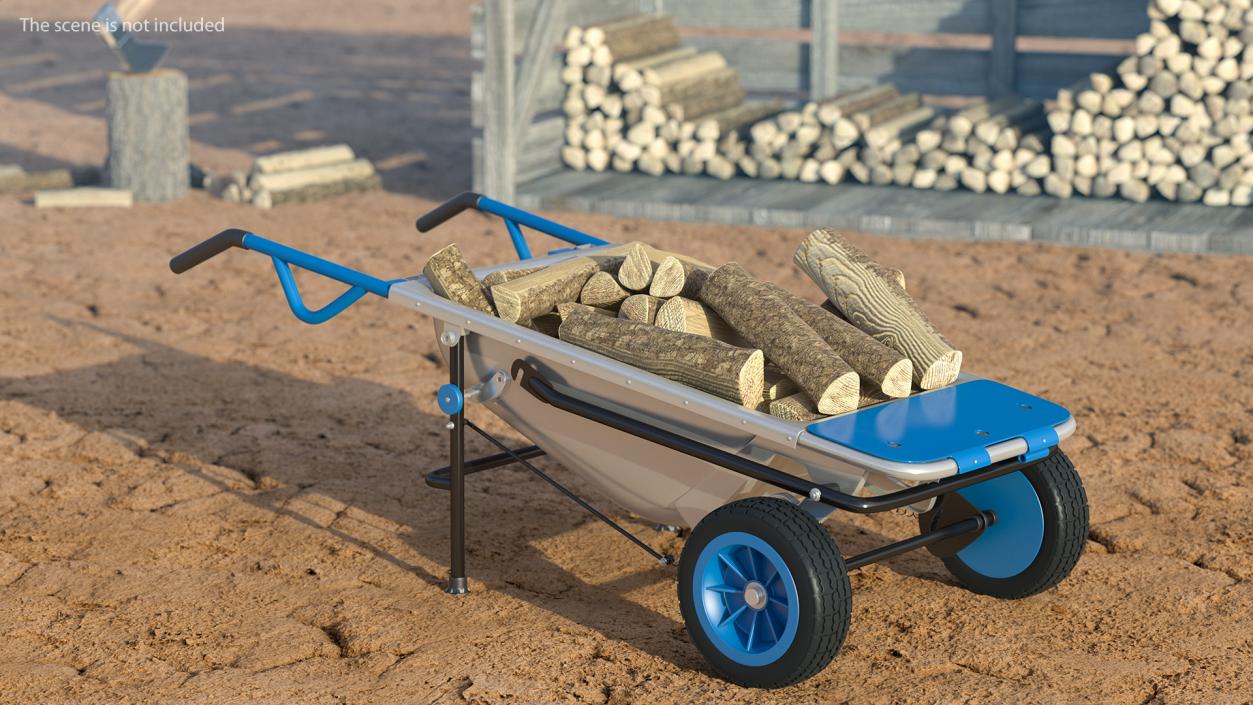 3D model Garden Cart with Firewood